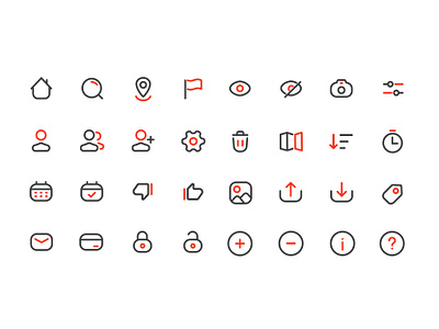 Essential icons set branding design flat icon icon design illustration illustrator logo ui ui design userinterface