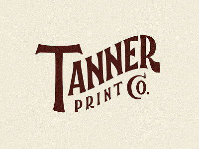 Tanner Print Co. Logo brand branding custom type design handlettering lettering logo orange county printing procreate typography vintage