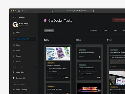 Kanbaany - Dark Mode component components dark mode dark mode systems design components design system design systems kanban kanban board productivity task management