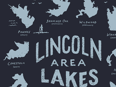 Lincoln Paddle Co canoe design drawing hand drawn illustration joe horacek kayak lake lettering lincoln little mountain print shoppe sketch small business typography
