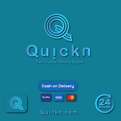 Quickn arifin delivery flat logo logofolio minimalist quickn