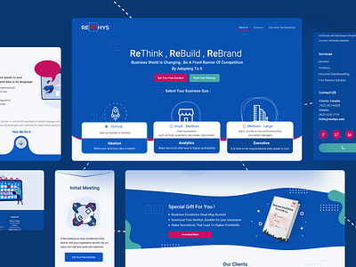 Web design ( Rewhys consultant Agency for multi-size companies ) agency landingpage ui ux