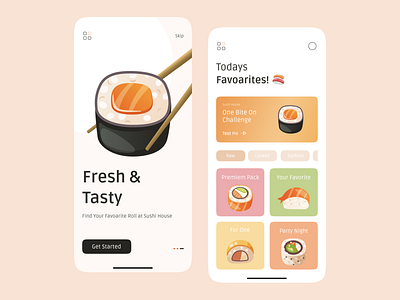 Sushi House: a Sushi Shop! 2021 app design fast food food food app illustration logo marketplace mobile app motion graphics shop sushi sushi app sushi shop ui ux vector