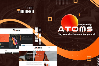 Atoms - Blog & Magazine Elementor Template Kit app blog blogger design development elementor elementor kit magazine magazine template ui ui design ux ux design web design web development website