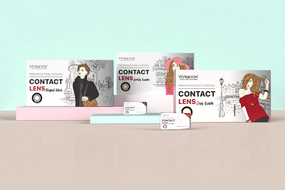 Contact Lens. 3d branding contact lenss graphic design packaging