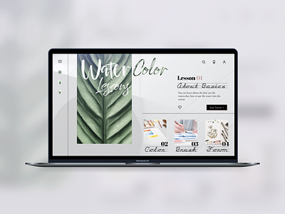 WaterColor - e-learning 🎨 e learn tipography ui ui design web