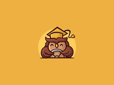 Smart driving bird brand branding car character drive driving hat illustration logo logotype mascot owl sale school smart unused
