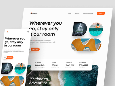Dolan - Hotel Reservation Page design header hotel landing page mobile reservation responsive room travel ui ui ux web design website