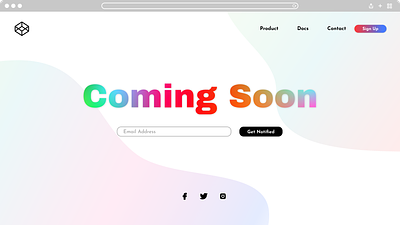 Coming Soon Gradient Landing Page branding design layout ui website