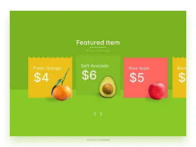 Eat Healthy Food Ingredients UI Design - 2 carousel figma fruit greeen healthy food prototyping ui design uiin uiux website design
