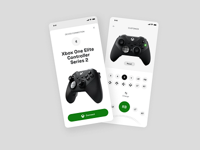 Xbox controller app - IOS app app app design concept controller design ui uidesign uiux visual design xbox