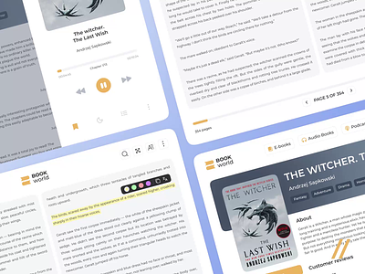 Online Library App animation audio book dashboard design interaction interface landing landing page library magazines online podcasts read ui uiux ux web web design web site