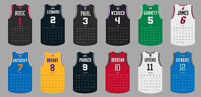 NBA Jersey Calendar 1 basketball design figma jersey