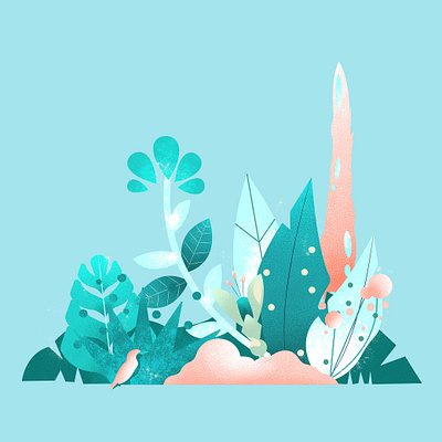 Shades of green art botanic design flowers graphic design illustration minimalistic art nature organic palette simpleillustration vegetation wild