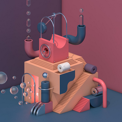 Bubbles 3d 3d art 3d illustration c4d cinema4d design illustration minimal simplified