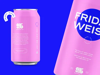 993 Friday Weiss alcohol beer beer can brand system branding brewery clean craft brewery design drink flat illustration logo minimal packaging vector visual identity weiss