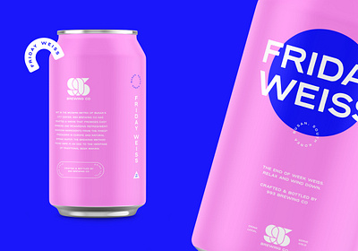 993 Friday Weiss alcohol beer beer can brand system branding brewery clean craft brewery design drink flat illustration logo minimal packaging vector visual identity weiss