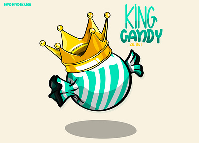 King Candy brand branding business candy custom custom artwork custom logo design funny graphic design hendrickson illustration logo product design shop store art typography ui ux vector