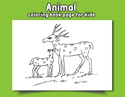 Animal Coloring Book Page For Kids animal coloring coloringbook coloringpages design illustration