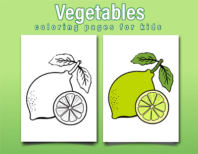 Vegetables Coloring Page For Kids branding coloring coloringbook coloringpages design illustration logo ui vegetables