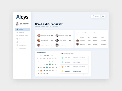 Aloys dashboard 01 alzheimer dashboard health healthtech patient techhealth ui design