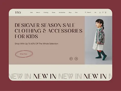 Kid's shop concept design typography ux