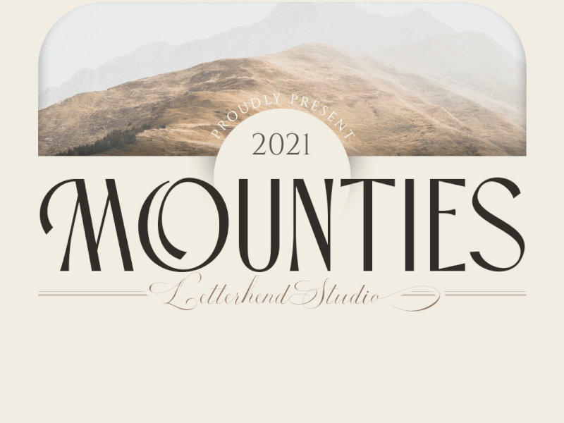 MOUNTIES - Display font freebies ligature font