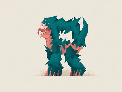 Monstography - R character design font illustration minimal monster type typeface typography vector