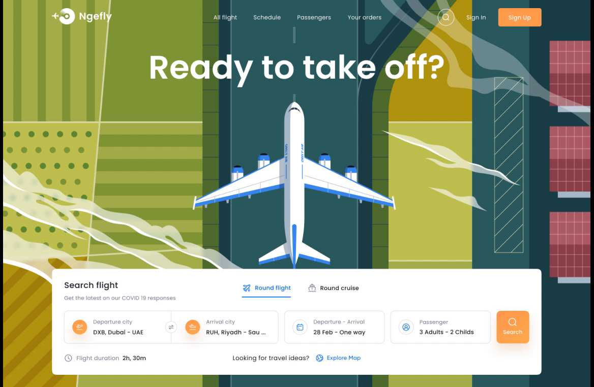 Flight Booking Page Animation ️ by Riko Sapto Dimo for Orely on Dribbble