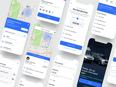 On demand rider app app clean driver ios lyft mobile on demand rides product design ride booking ride sharing app rider rideshare saas taas taxi taxi booking uber ui ui design ux