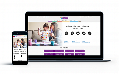 Children's Health Website - Concept clean design healthcare responsive website