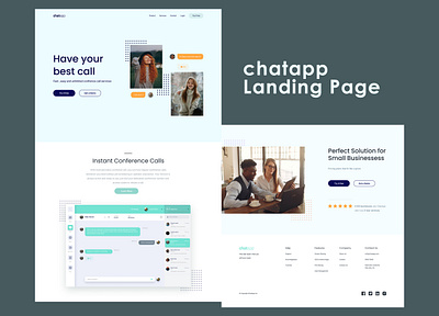 ChatApp Landing Page Modern UI Design chatapp landing page clean design graphic design landing page modern design ui design ux ux design web design