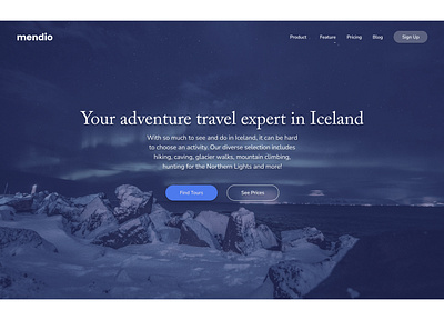 Adventure Travel Website UI Design clean design design landing page landing page design typography ui ui design ux web design