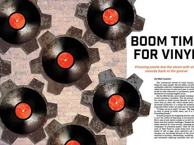 Vinyl Story Opening Spread design indesign magazine spread
