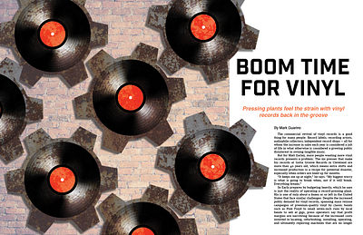 Vinyl Story Opening Spread design indesign magazine spread