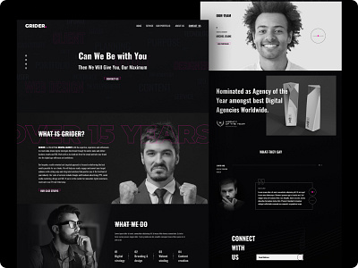 A Digital Agency Landing Page black clean concept creative dark dribbble minimal modern ui ux web web design