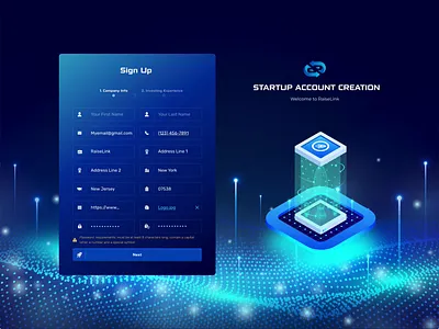 Sign Up & Login forms Design for Meta Link Platform banking crypto daap defi extej finance fintech form forms interaction design login onboarding saas sign in sign up signin signup ui ux web design