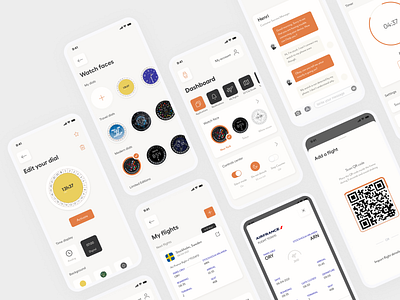 Smart Watch Application Concept app connected watch design design system interface ios louis vuitton mobile app mobile design modern app orange smart watch smart watch app tambour tambour horizon travel ui ux watch