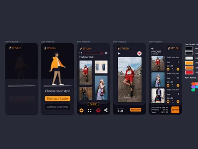 Stylish app figma ui design web design