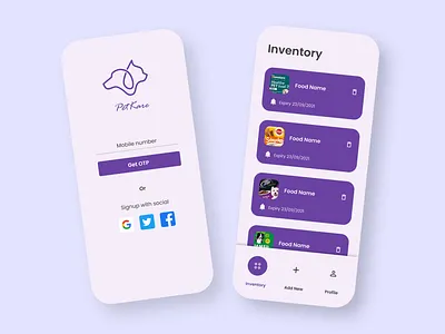Petkare - Pet Food Management App branding design figma icon illustration logo typography ui ux vector