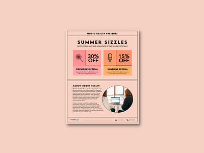 Summer Sell Sheet For HealthTech Saas marketing marketing flyer marketing flyers marketing slick design sales sales flyer sales slick sales slick design sell sheet design summer slicks summer specials