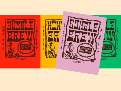 Humble Bru Poster coffee cowboy jackson hole poster shirt design wyoming