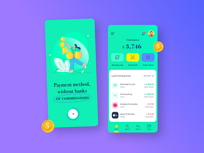 Payment method app app design bank design green inspiration payment ui ux ux ui ux design