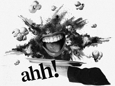 Ahh! - Collage Illustration branding design graphic design illustration logo typography