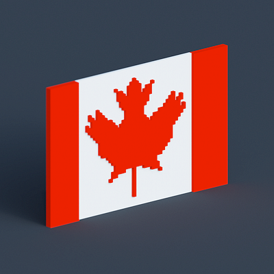 Canada Flag created in MagicaVoxel 3dart art magicalvoxel voxelart