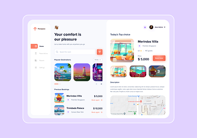 Paraspace booking dashboard hotel travel webapp