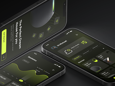 Smart home app app clean darkmode design figma minimal mobile product design ui uidesign uiux ux