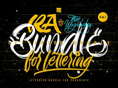 Lettering Bundle for Procreate brush lettering procreate
