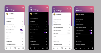 mobile settings ui app settings mobile settings ui ux