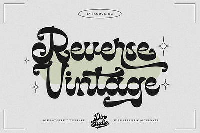 Reverse Vintage - Vintage scrit font branding design font fonts handlettering illustration lettering logo logo type typography vintage font